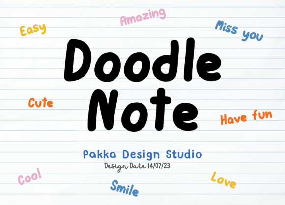 Doodle Note Font for Bold Branding