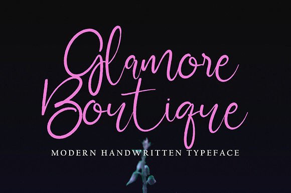 Glamore Boutique: Elevate Your Brand with Elegant Script Handwritten Fonts