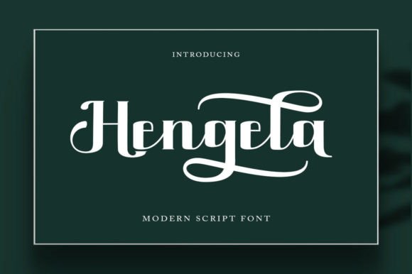 Hengela: A Modern Script Font for Editorial Design