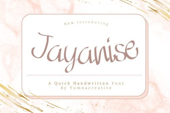 Jayanise: Elegant Script Font for Editorial Design