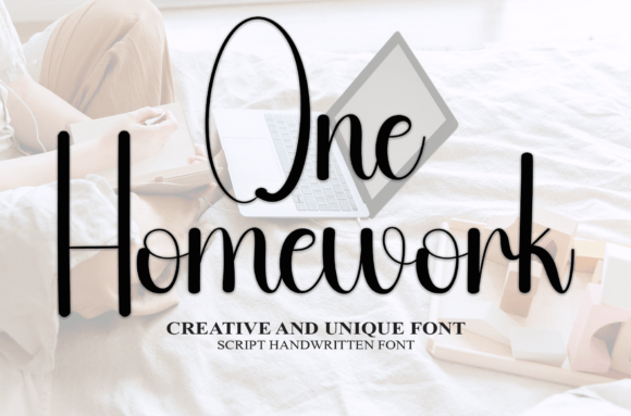 One Homework: A Sweet Handwritten Typeface