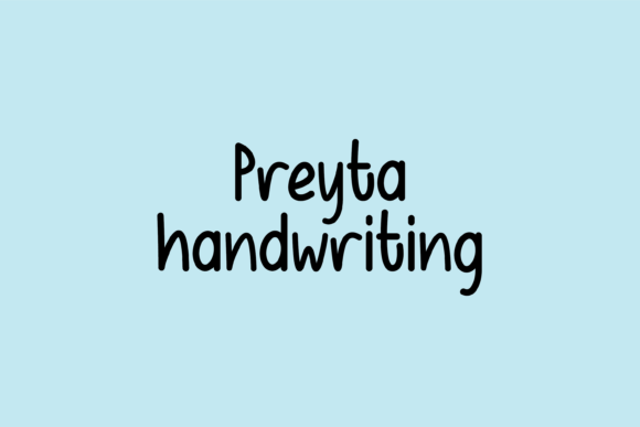 Preyta: A Friendly Handwritten Typeface for Web Design