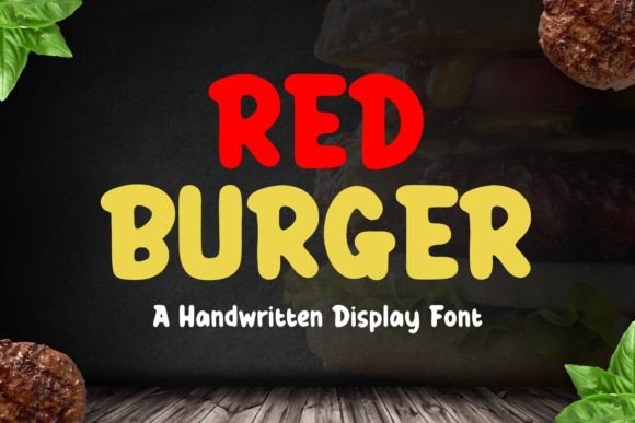 Red Burger Font for Handmade Branding