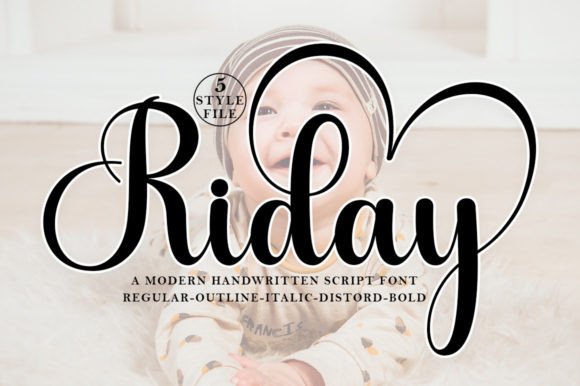 Riday: A Romantic Script Typeface for Modern Editorial Design