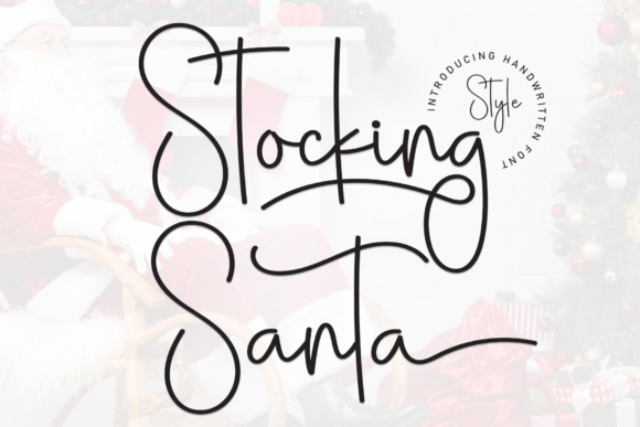 Stocking Santa Font for Handmade Crafters