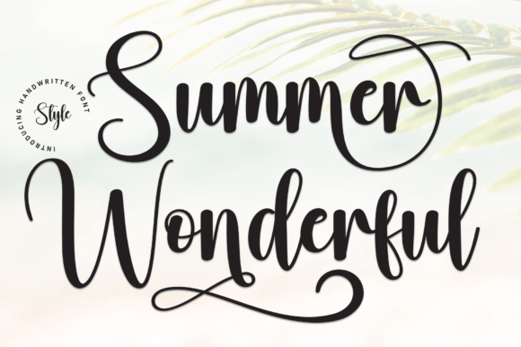 Summer Wonderful: A Script Font for Elegant Design