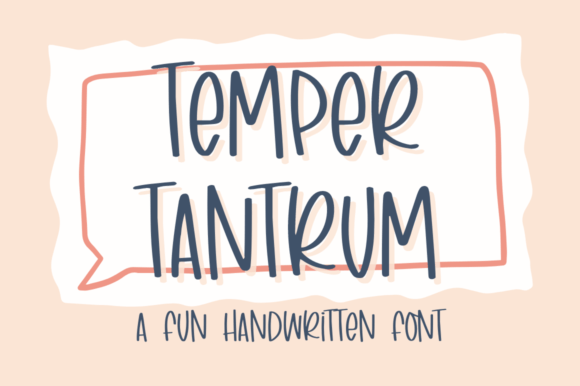 Temper Tantrum: The Playful Handwritten Font for Bold Marketing